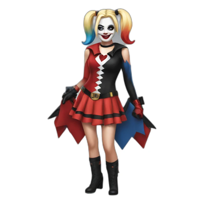 Harley quinn costume sticker