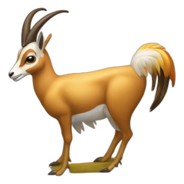 Springbok sitting on top of a rooster sticker