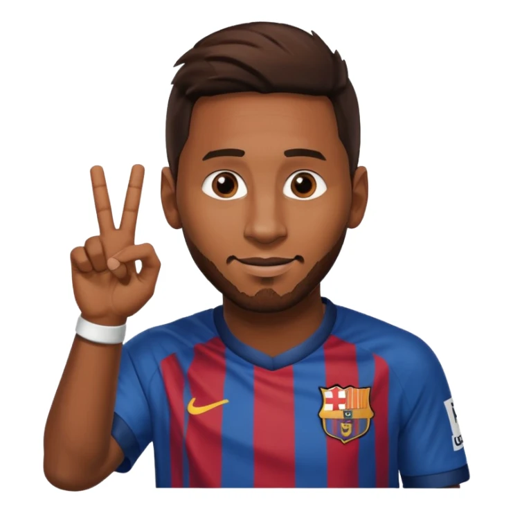 Un emojin de Messi making an "okay" sign with his hand sticker