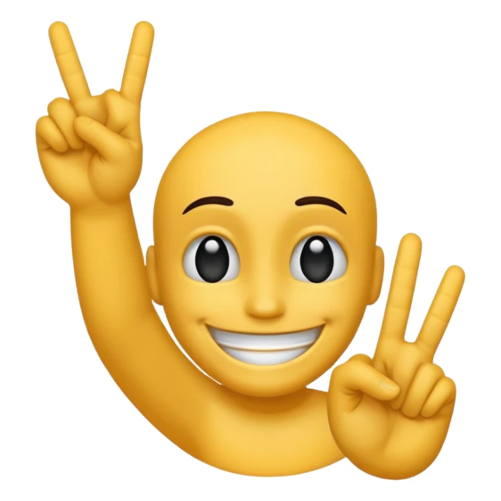 Fuck you hand sign in front of smiling face sticker