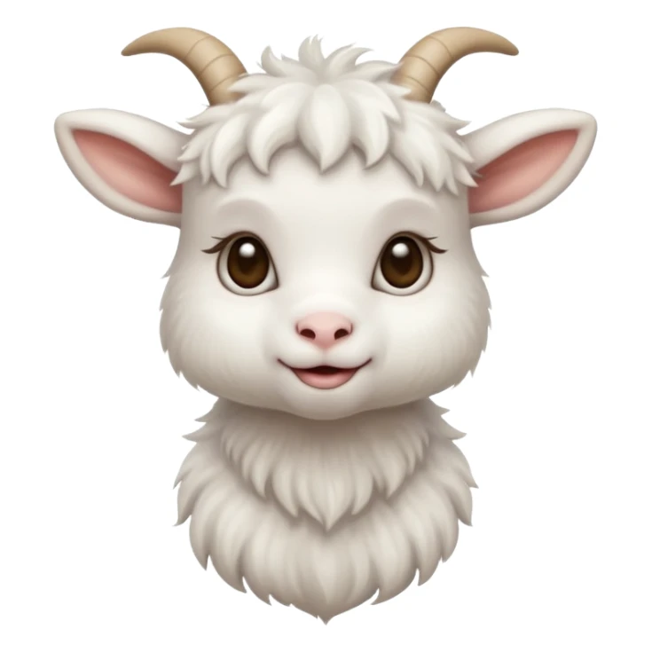 white baby goat haft body sticker