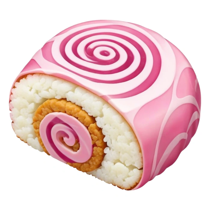 fish cake with pink swirl narutomaki sticker