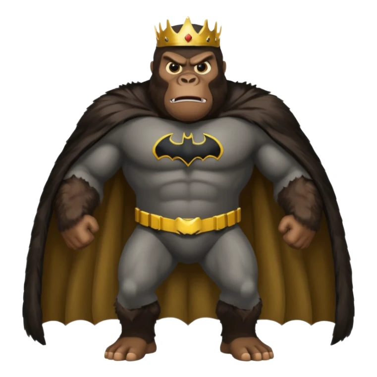king kong in the classic batman uniform cape sticker