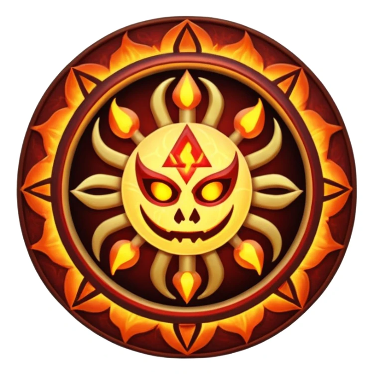 Ancient sigil radiating lustful energy, infernal erotic magic sticker