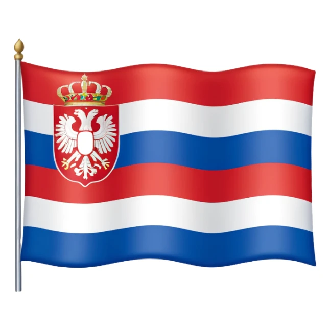 make me a emoji with serbian empire a  flag sticker