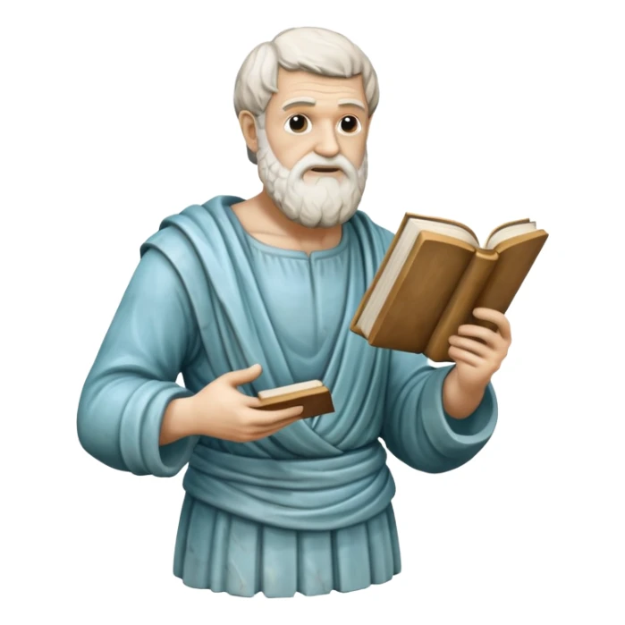 monument to Aristotle with a book sticker