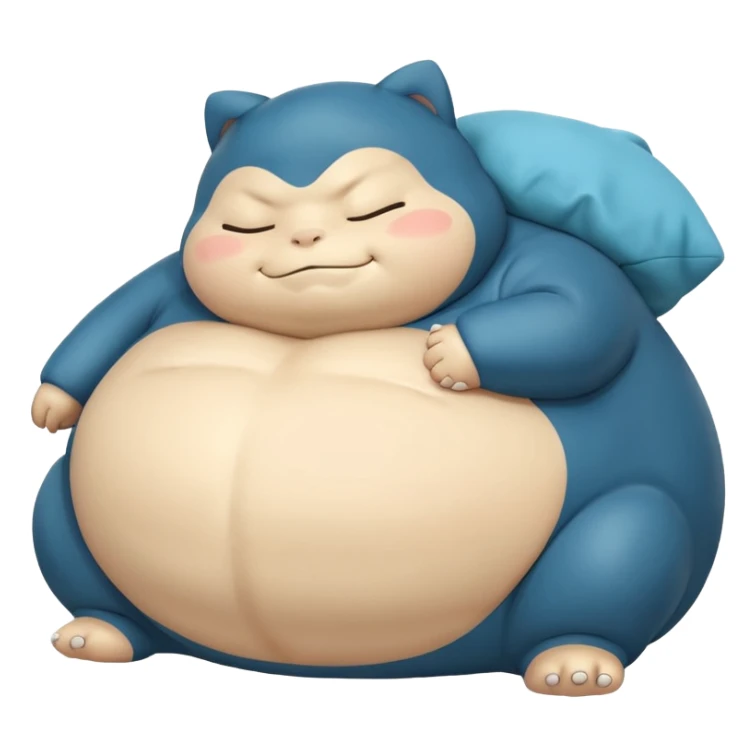 Sleeping snorlax pokemon not realistoc 2d emoji sticker