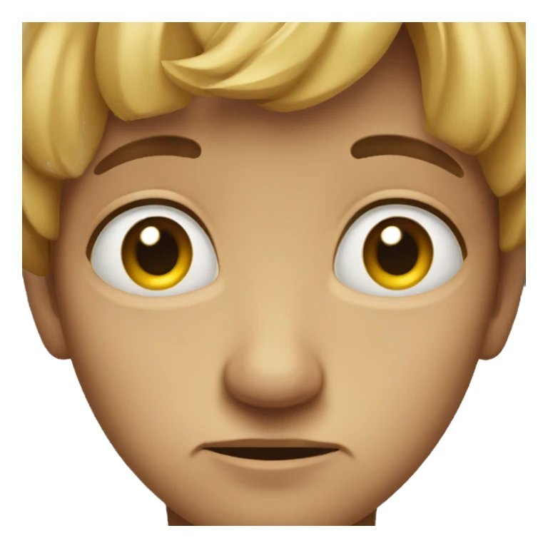 sad eyes with a little smirk sticker