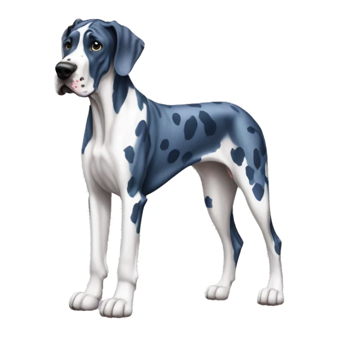 Harlequin blue great dane full body  sticker