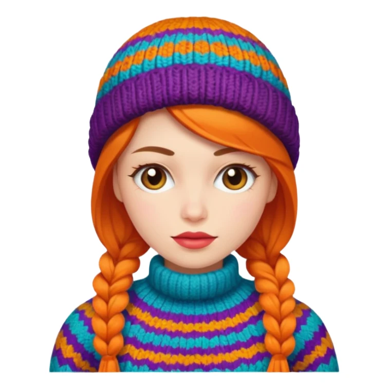 Women in Knitten wear, funky sticker