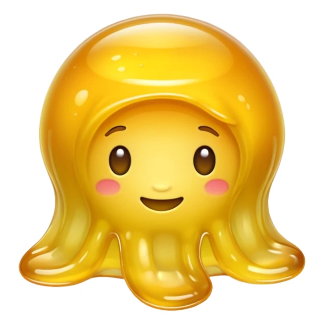 Yellow eatable jelly  sticker