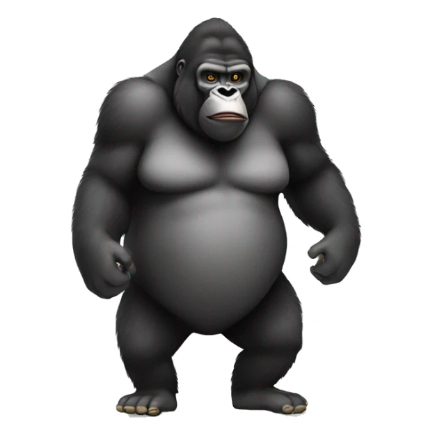 Big fat gorilla holding a banana sticker
