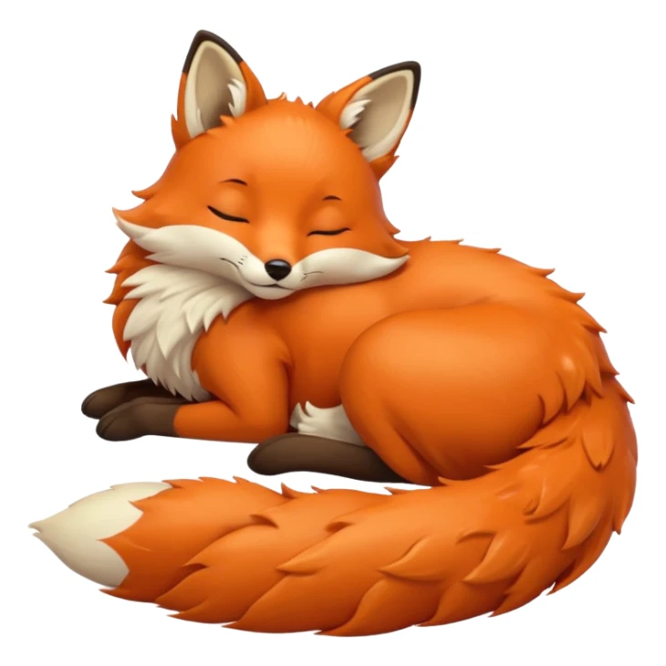 Sleeping fox sticker