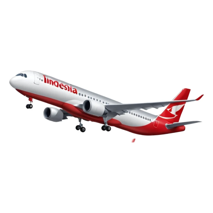 Indonesia airlines take off in airport sticker
