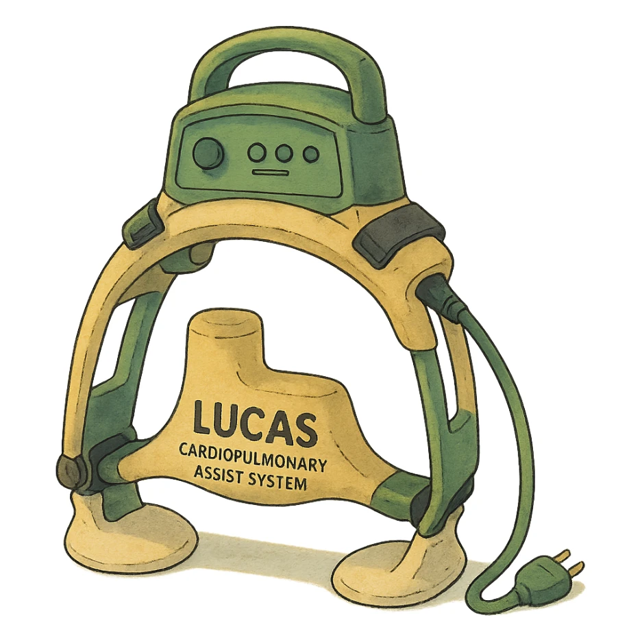 ghibli style Lund University Cardiopulmonary Assist System (LUCAS) device sticker