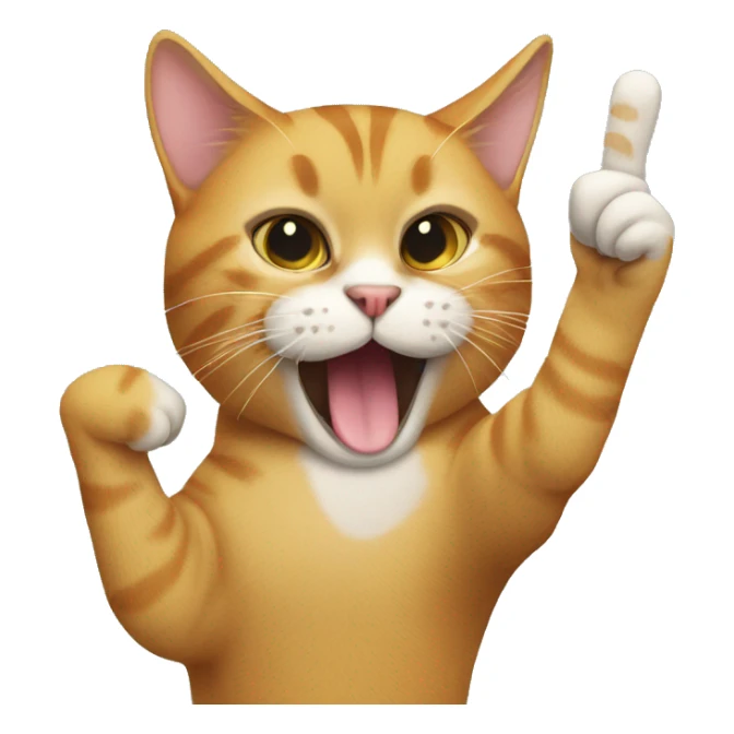 Cat middle finger  sticker