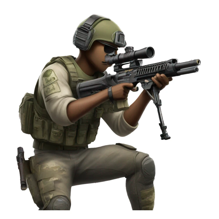 Call Of Duty character with a sniper rifle  sticker