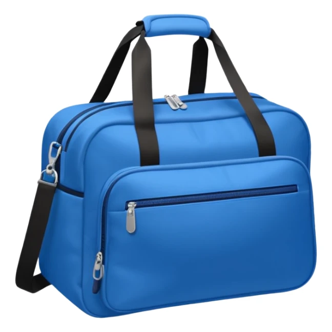 sac de sport bleu sans motif sticker