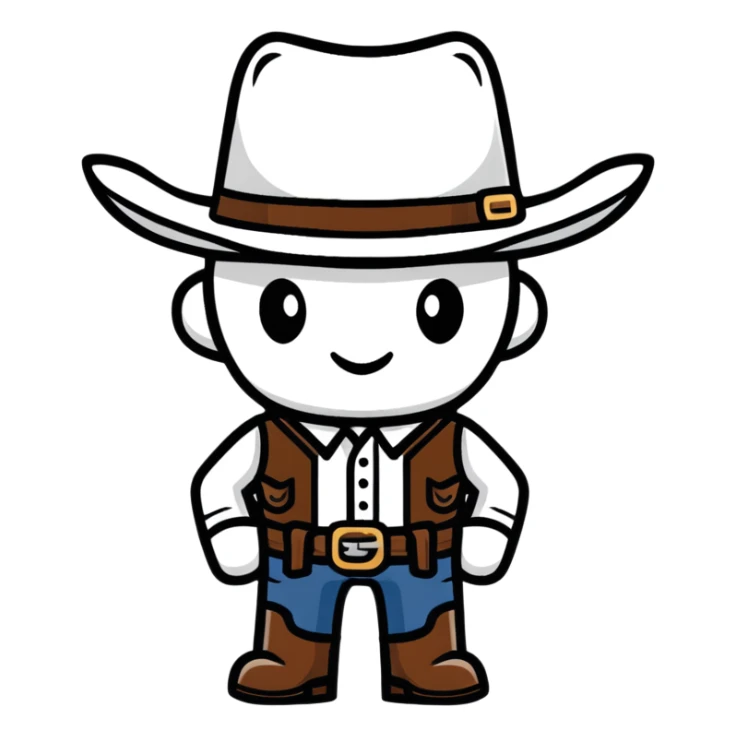 BLK letters in western cowboy style with silver outline sticker