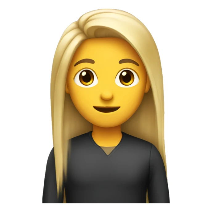 Sleek long hair sticker