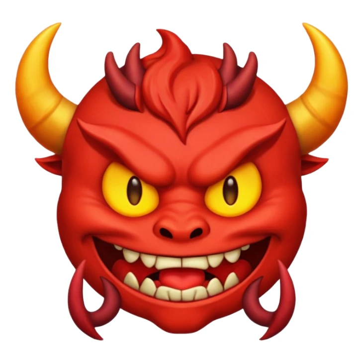 tạo cho tôi emoji demon màu tím sticker