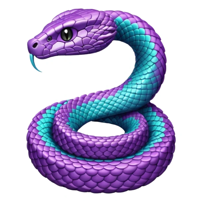 glitter purple and cian cobra sticker