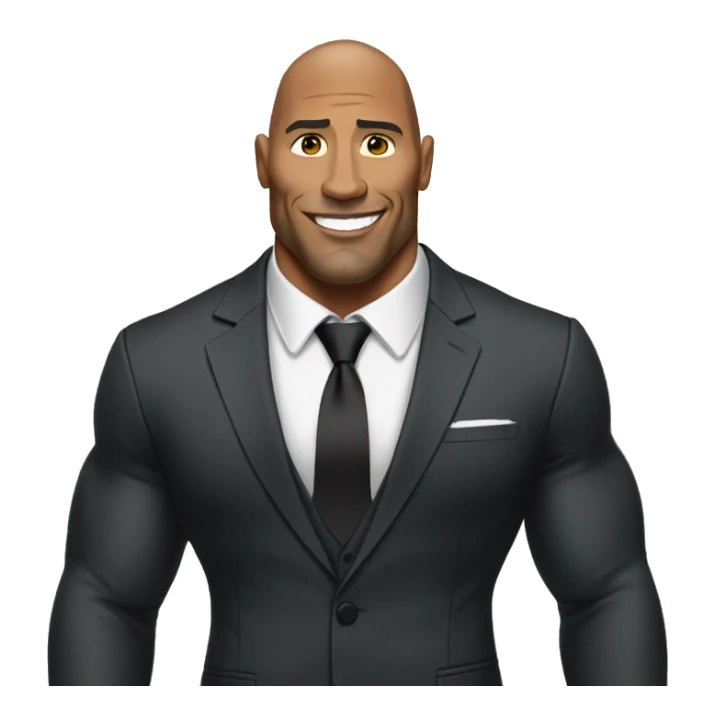 full body the rock in a suit sticker