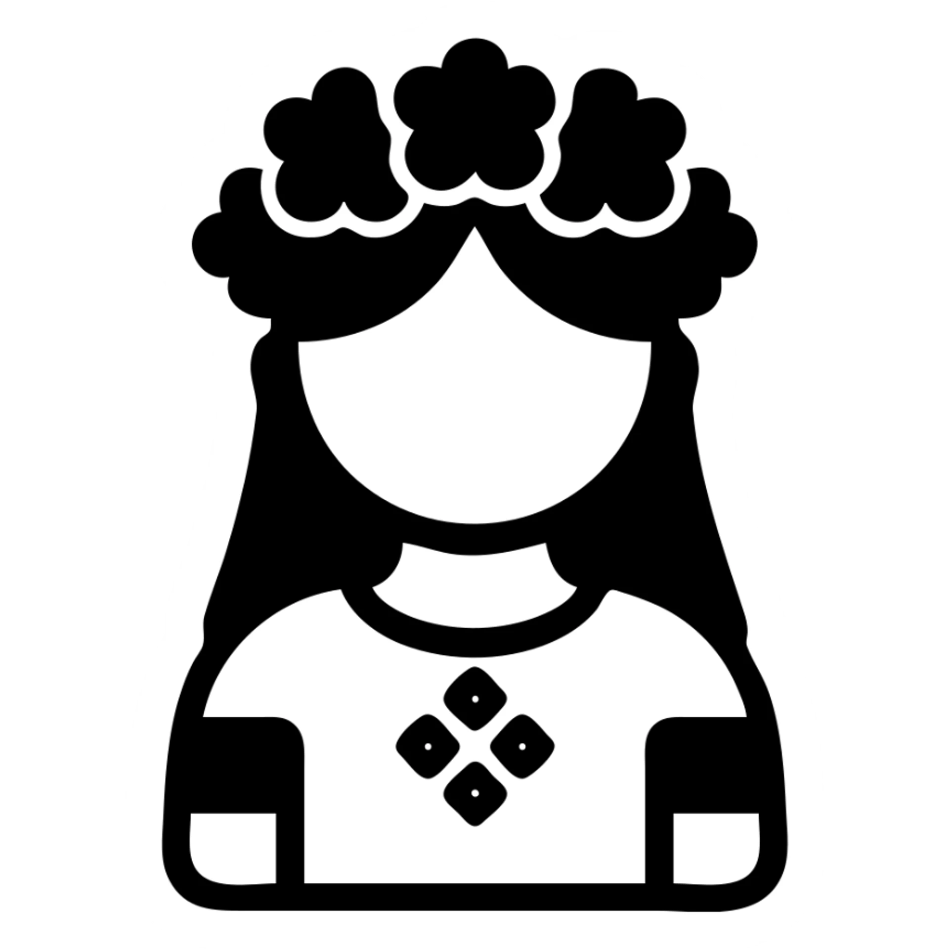 Ukrainian girl in a wreath and embroidered shirt sticker