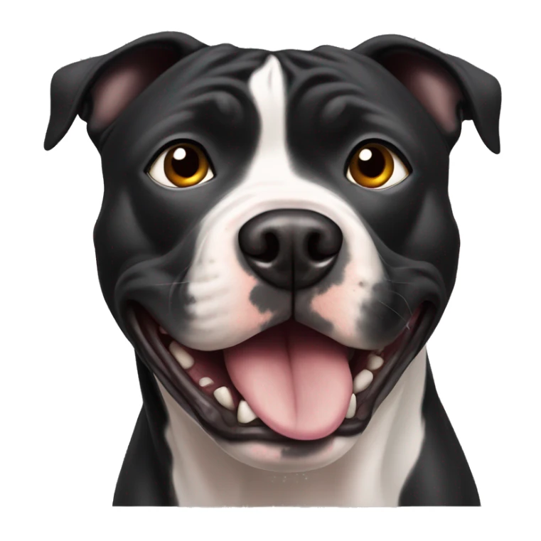 staffordshire bull terrier black scared sticker