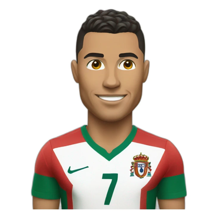 Ronaldo in Portugal jersey sticker