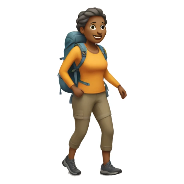 Woman 40 years old is Hiking sticker