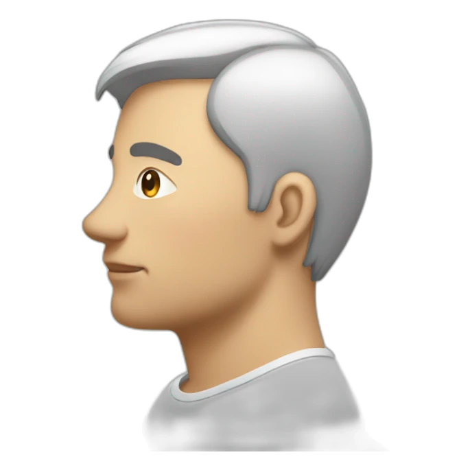 straighten your back, profile, male sticker