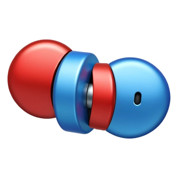 two Magnet Attraction which is in blue and red color sticker