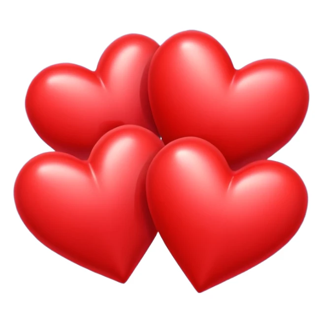 Two red hearts one beyond another with some stars in both the hearts sticker