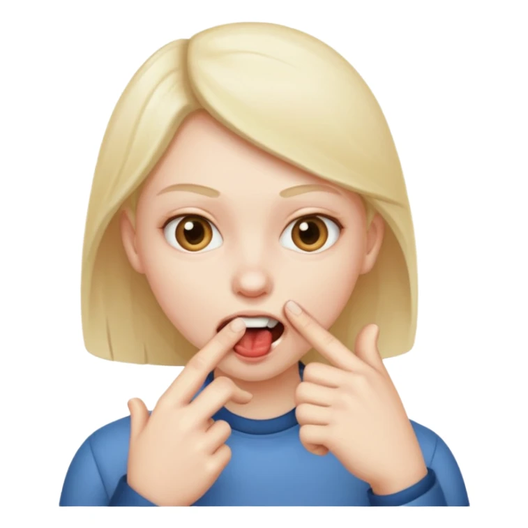 Un labio mordiendo un dedo  sticker