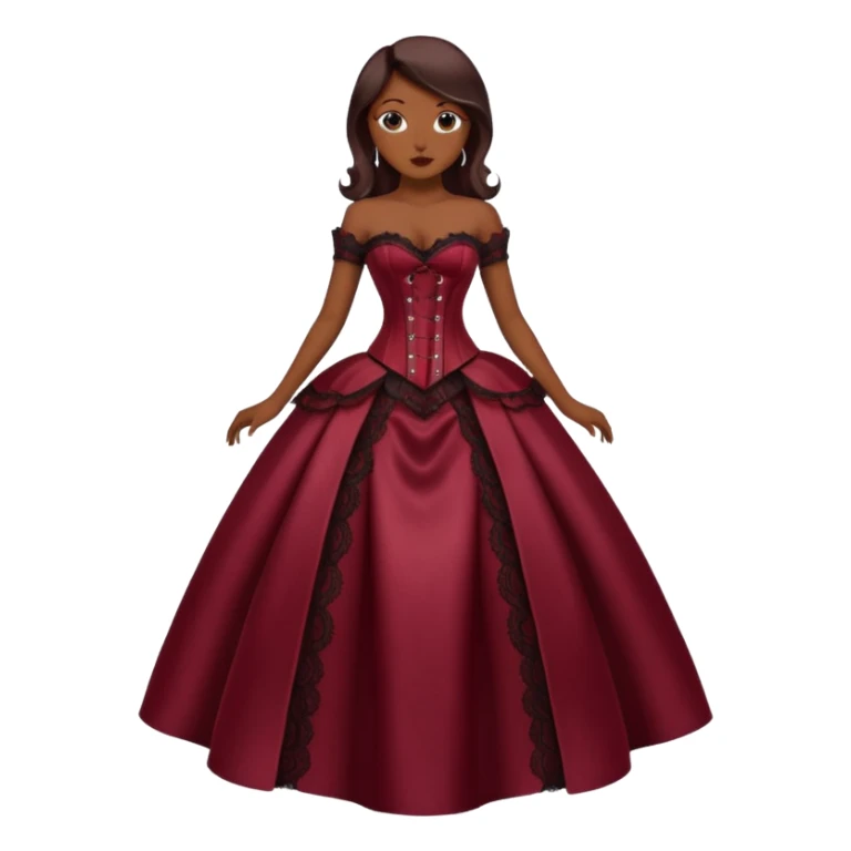 burgundury corset dress sticker