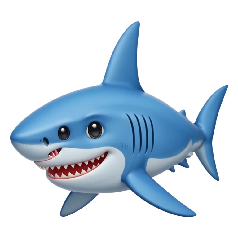 Please create the shark emoji with star eyes for me to copy and paste sticker