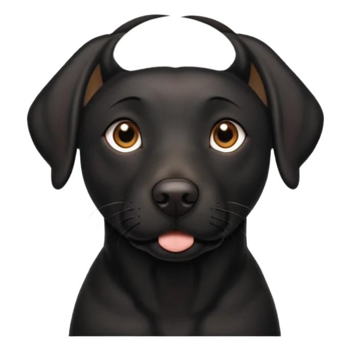 Perro Labrador  negro adulto sticker