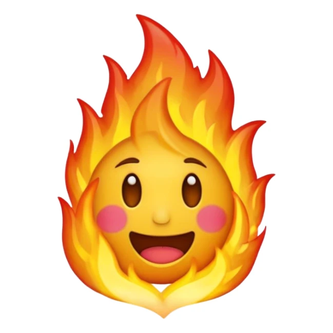 emoji qui pleure des flamme sticker