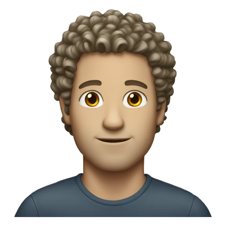 Tall white male with curly hair  sticker