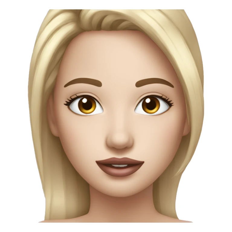 Tête avec faux cils et ongles  sticker