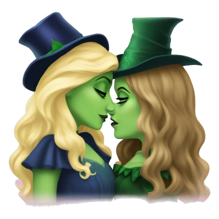 elphaba and glinda kissing sticker
