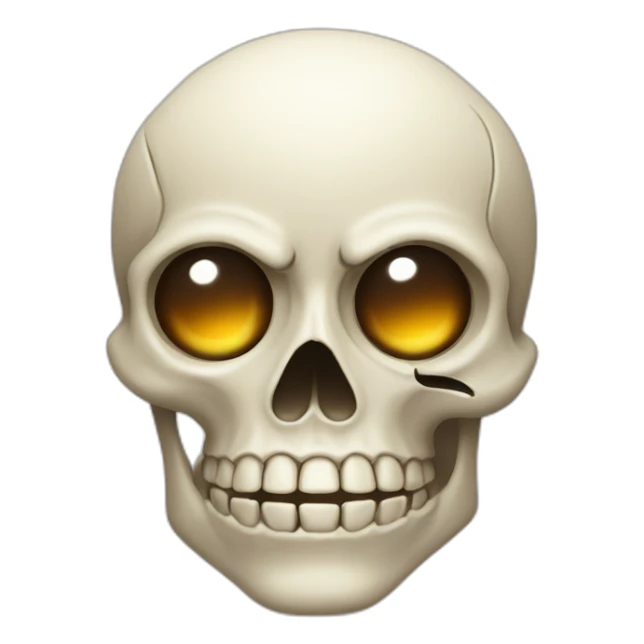 skull making a side eye with theirs eye and who look at right because he does a side eye sticker