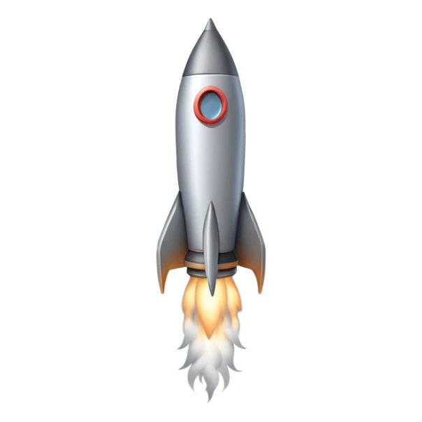 rocket coming out of the smoke sticker