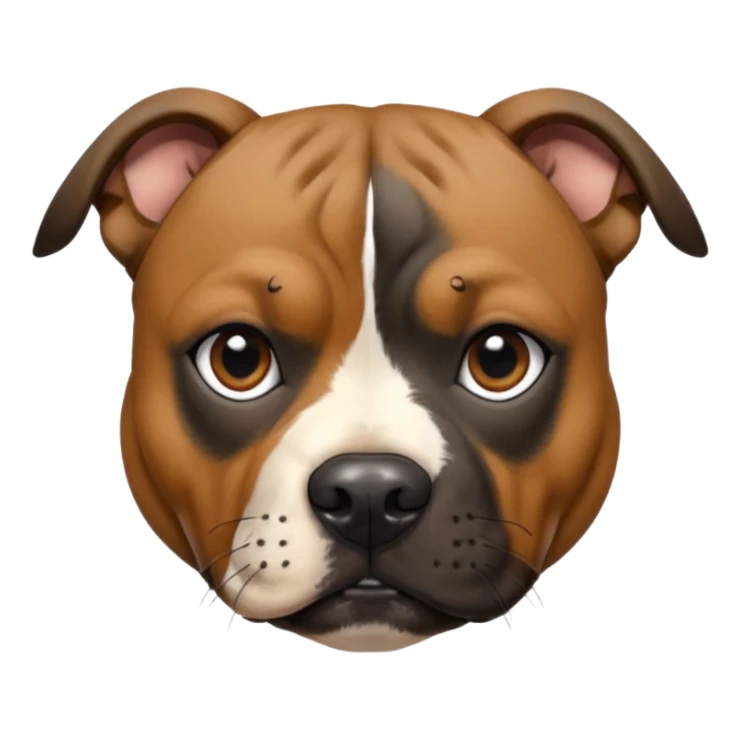 brindle staffordshire bull terrier head sticker