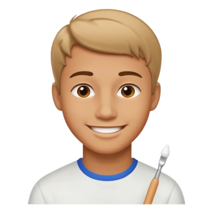 long cheek swab, for healthy young man, sticker