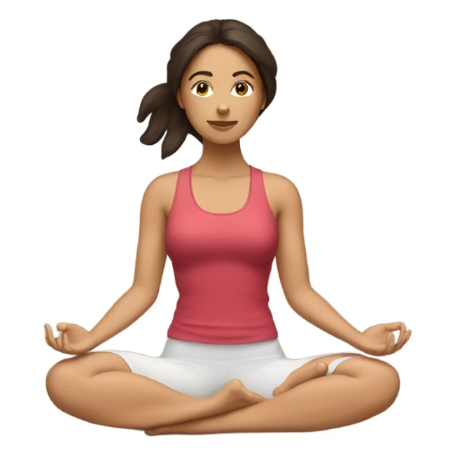 brunette women doing a yoga pose sticker
