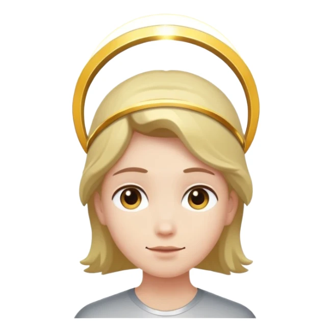 With a halo above head sticker