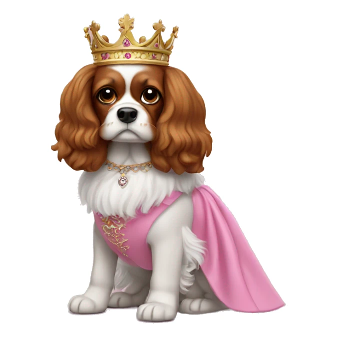King Charles wearing a pink tutu sticker