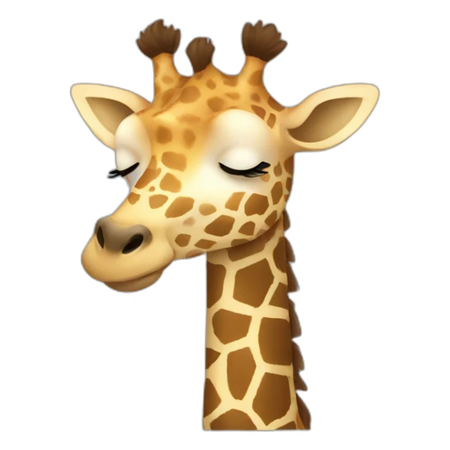 Giraffe sleeping sticker